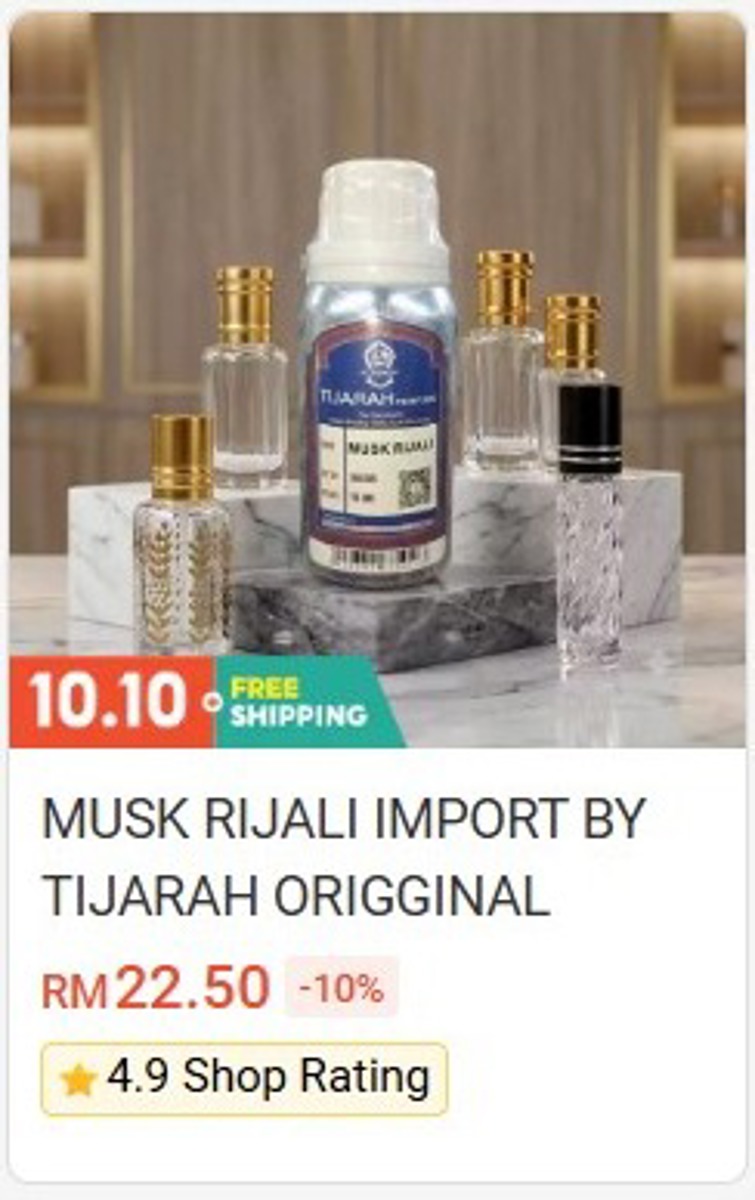 Musk Rijali Import by Tijarah (Original) Perfume & Attar