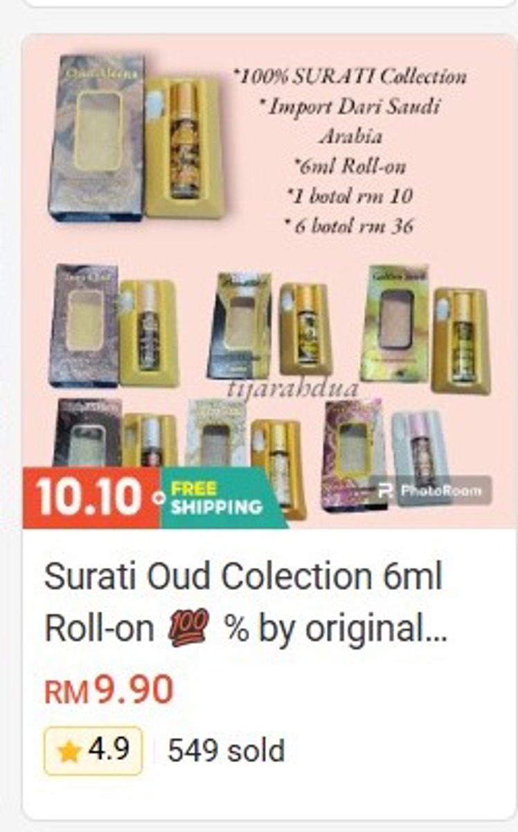Surati Oud Collection 6ml Roll-On Perfume & Attar