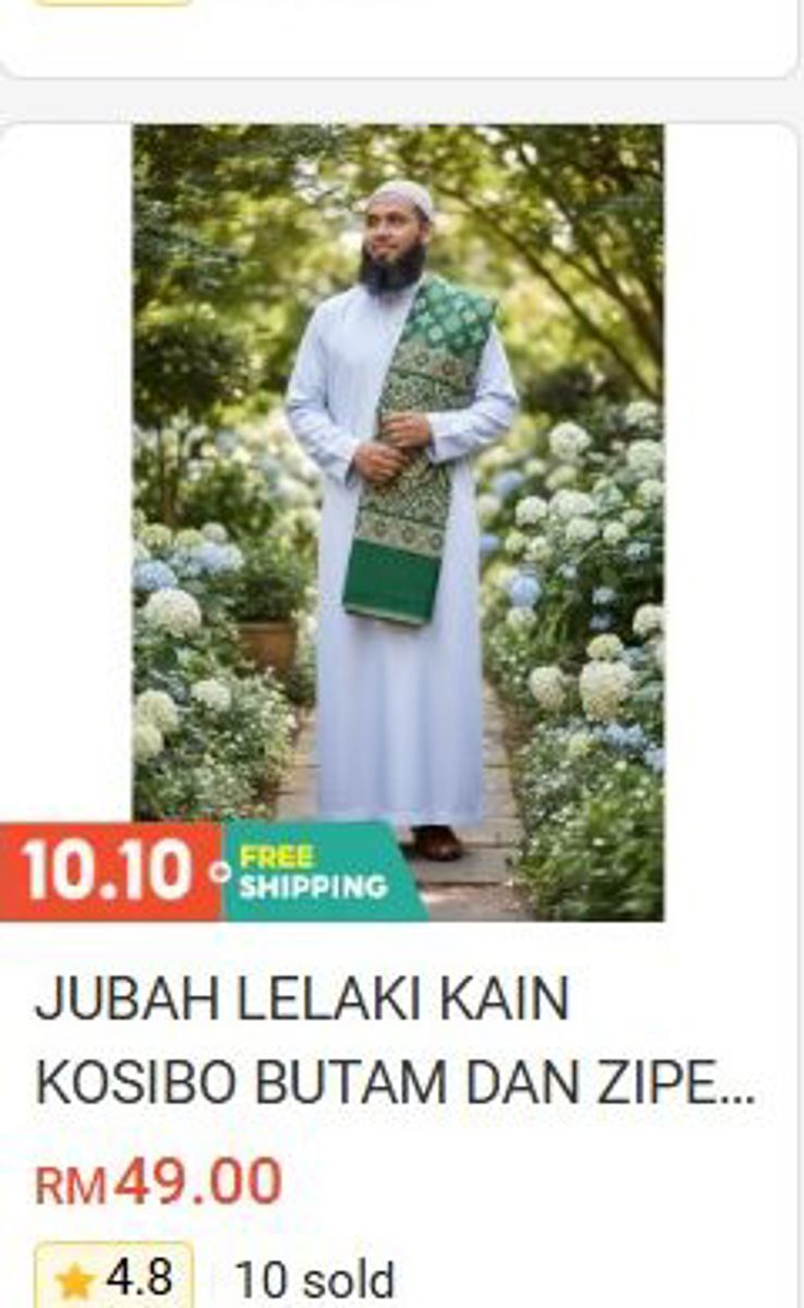 Jubah Lelaki Kosibo Fabric with Buttons and Zip Clothing