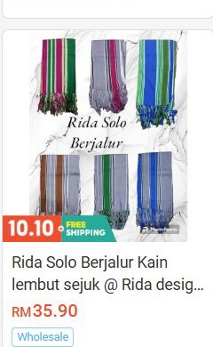 Rida Solo Striped - Soft & Cool Fabric Rida & Shawl