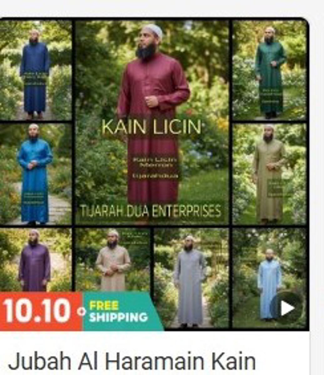 Jubah Al Haramain Plain Fabric (Original Vietnam) Clothing