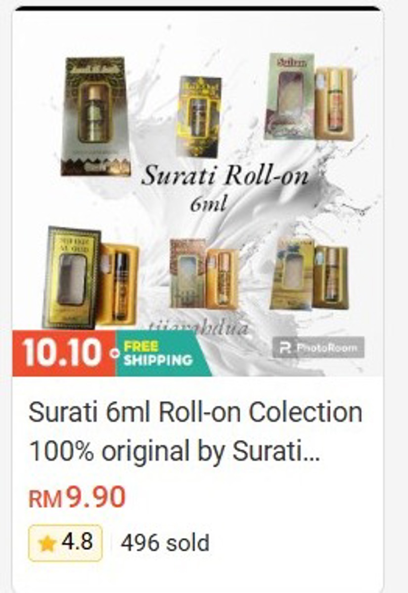 Surati 6ml Roll-On Collection Perfume & Attar