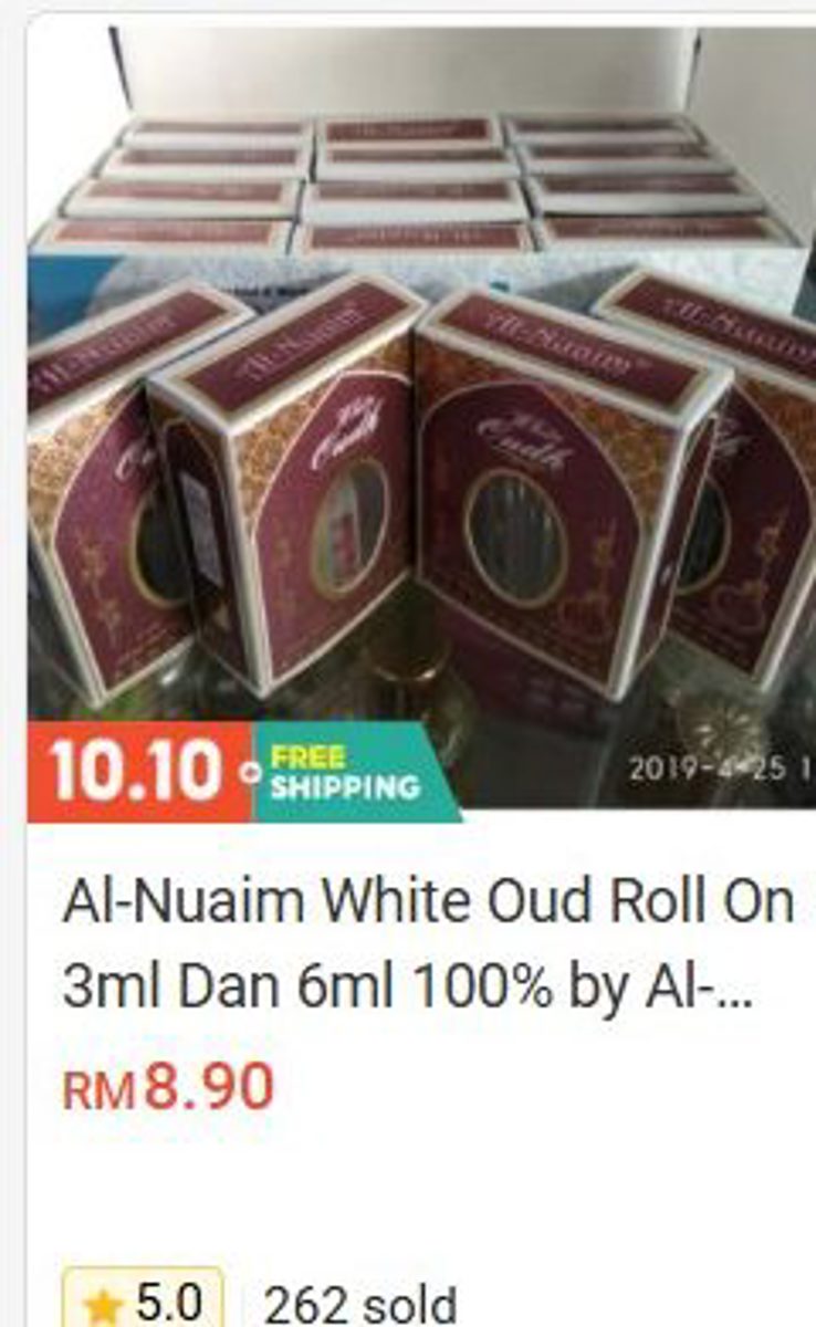 Al-Nuaim White Oud Roll-On Perfume & Attar