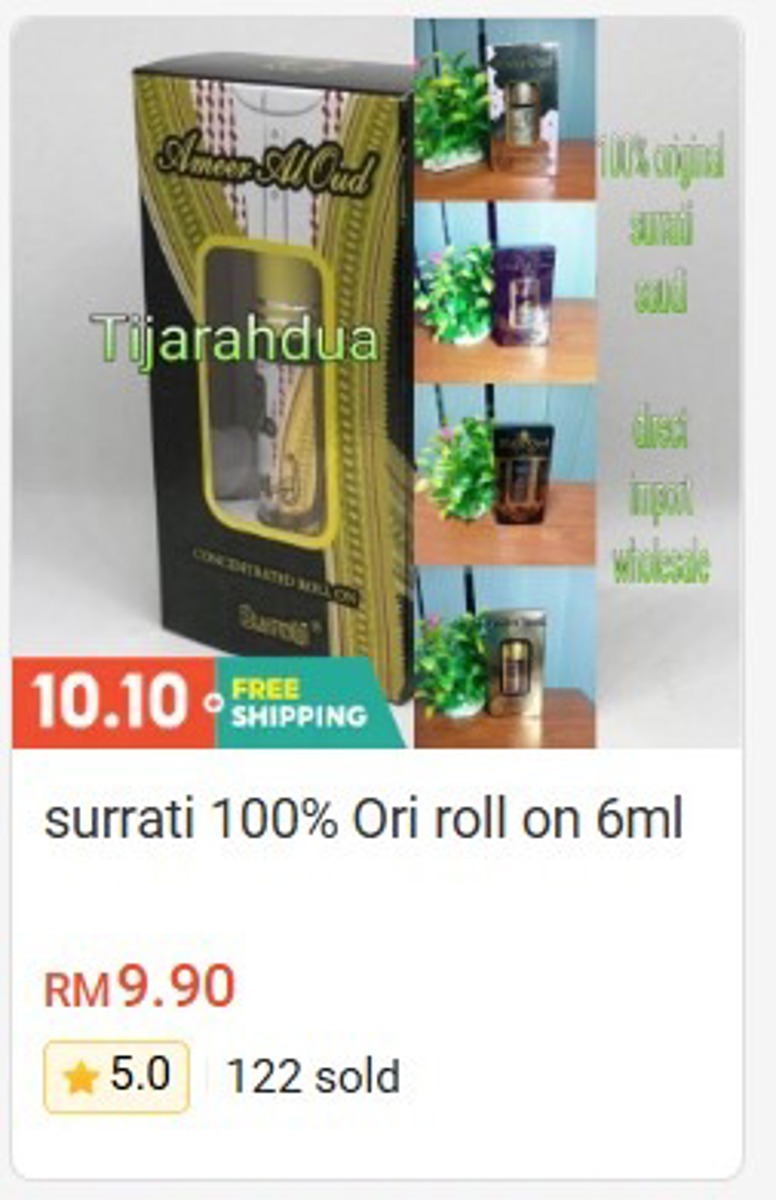Surrati 6ml Roll-On (100% Original) Perfume & Attar