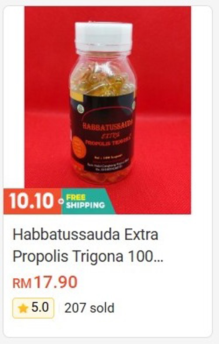 Habbatussauda Extra Propolis Trigona