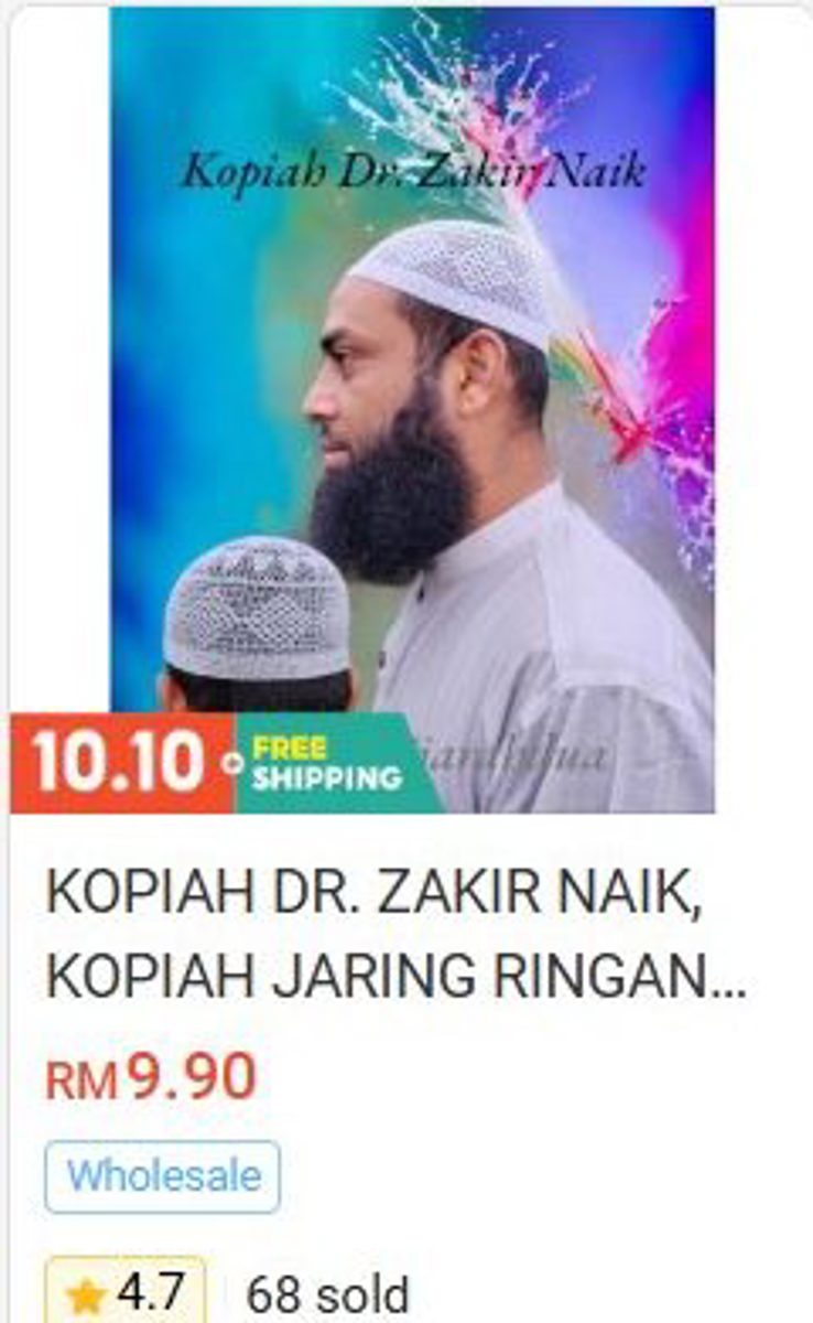 Kopiah Dr. Zakir Naik (Lightweight Mesh) Kopiah