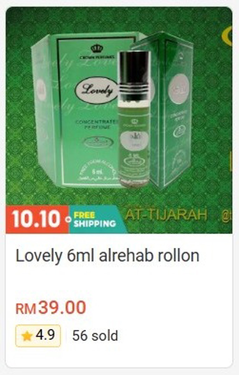 Lovely 6ml Roll-On by Al Rehab Perfume & Attar