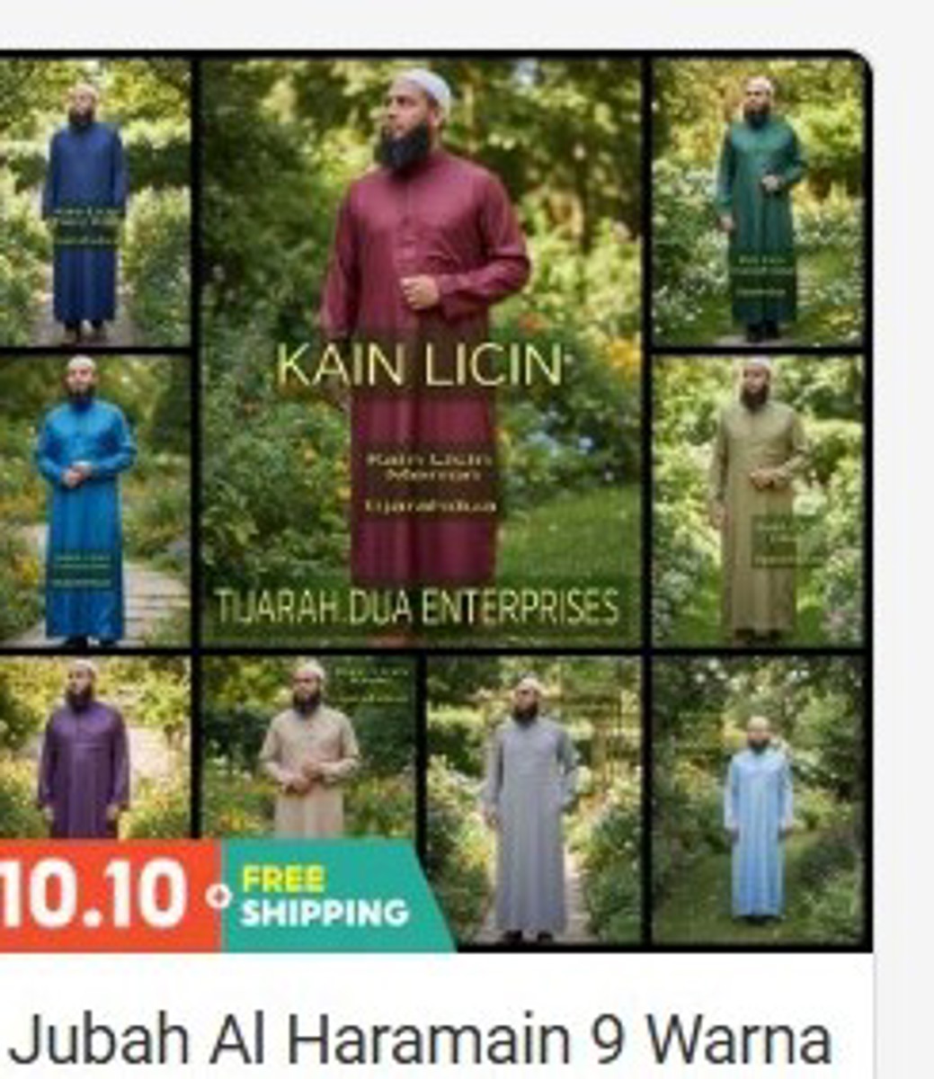 Jubah Al Haramain 9 Colours Best Seller (Original Vietnam) Clothing