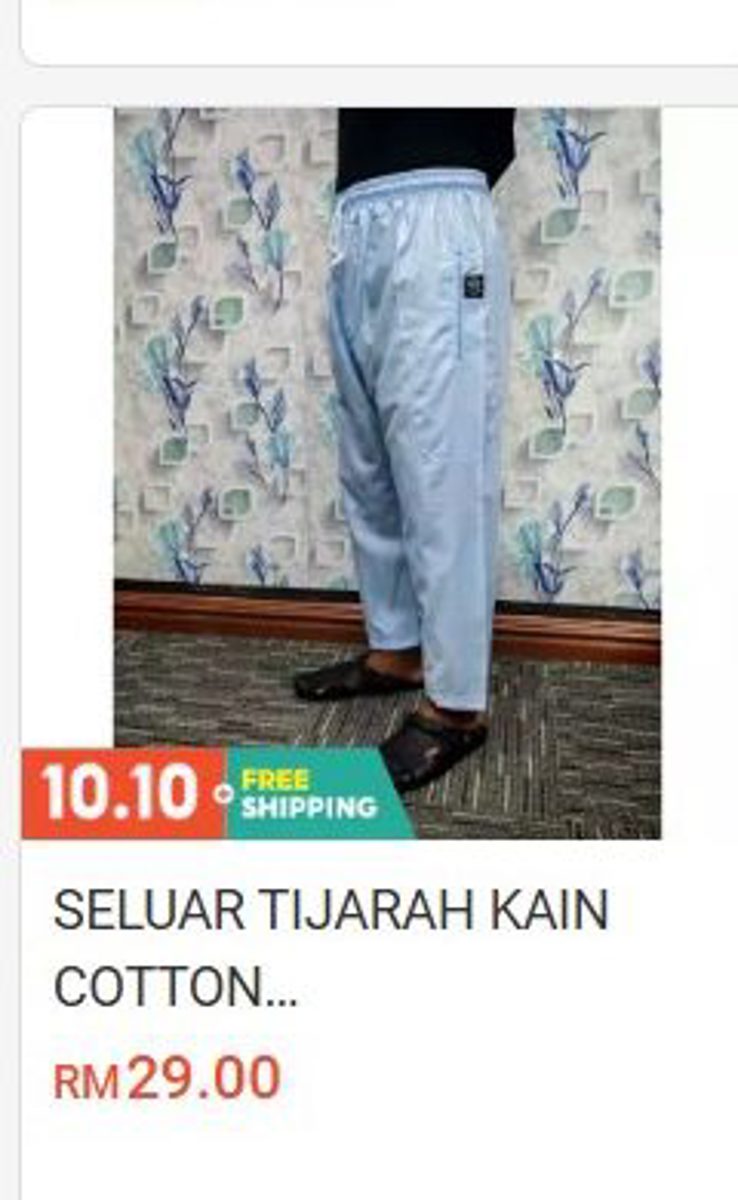 Seluar Tijarah Kain Cotton