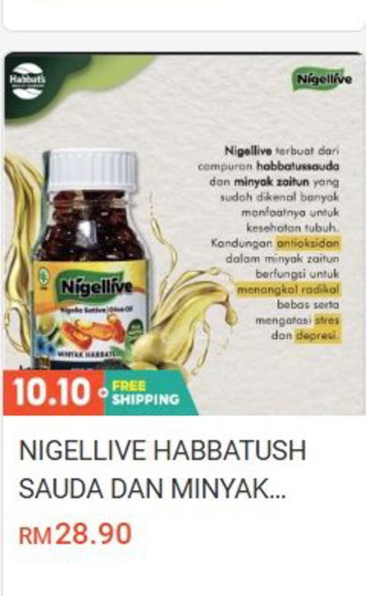 Nigellive Habbatush Sauda and Oil