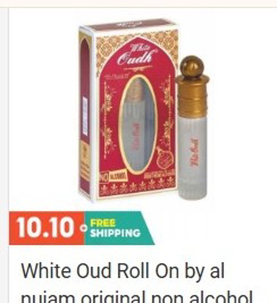 White Oud Roll-On by Al Nuaim (Non-Alcohol) Perfume & Attar