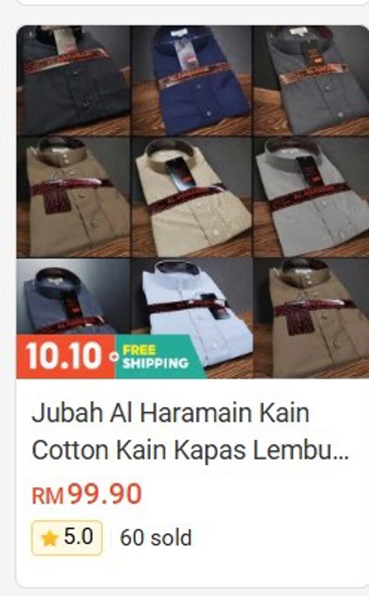 Jubah Al Haramain Cotton Fabric Clothing