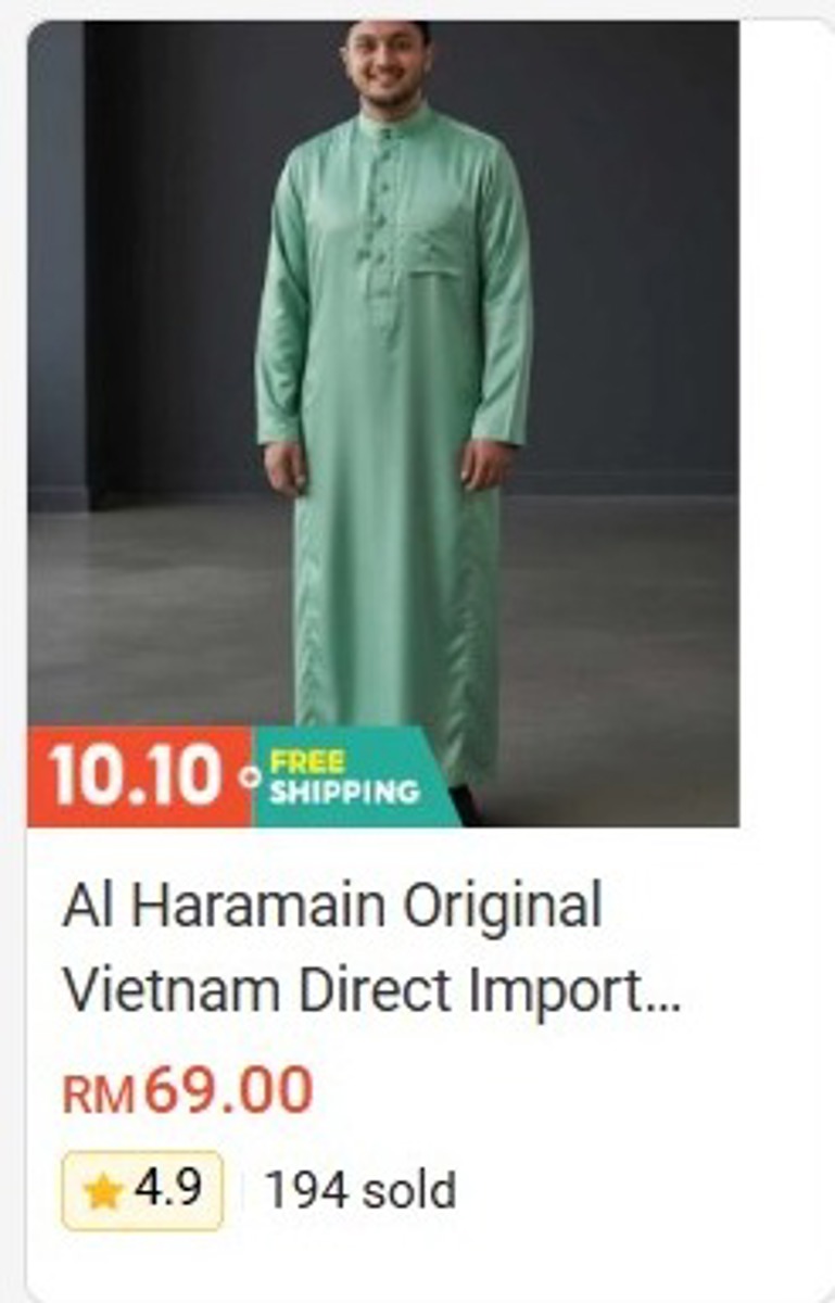 Haramain  Al Haramain Jubah Original Vietnam (Direct Import) Clothing