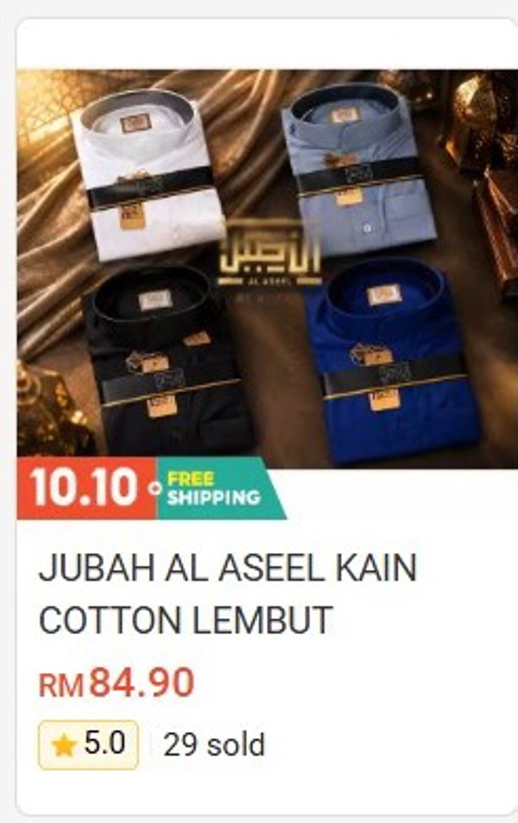Jubah Al Aseel Soft Cotton Fabric Clothing