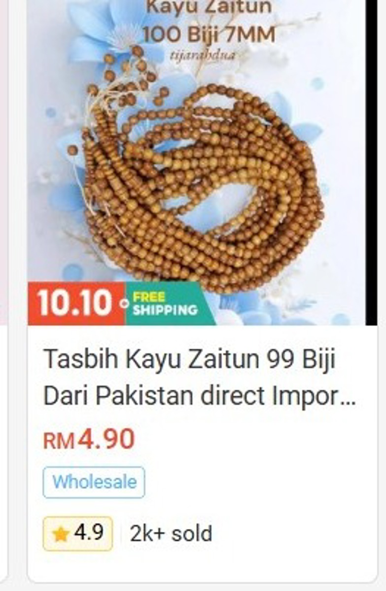 Tasbih Kayu Zaitun 99 Beads from Pakistan Tasbih