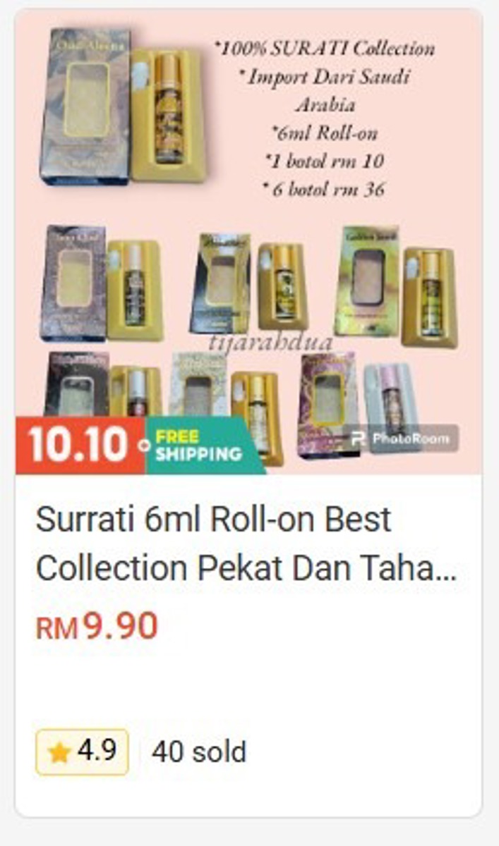 Surrati 6ml Roll-On Best Collection Perfume & Attar