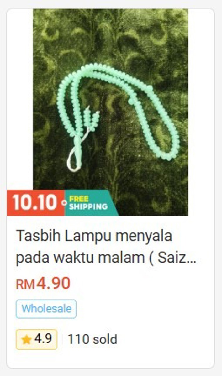 Tasbih Lampu - Glows at Night Tasbih