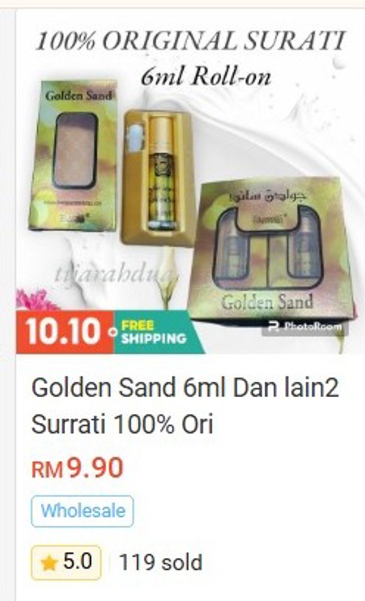 Golden Sand 6ml Roll-On and More by Surrati Perfume & Attar